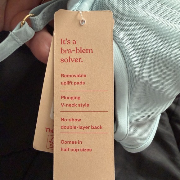 NEW ThirdLove Women's 24/7 Classic Uplift Plunge Bra 34C Frost Mesh Minimalist - Picture 13 of 14